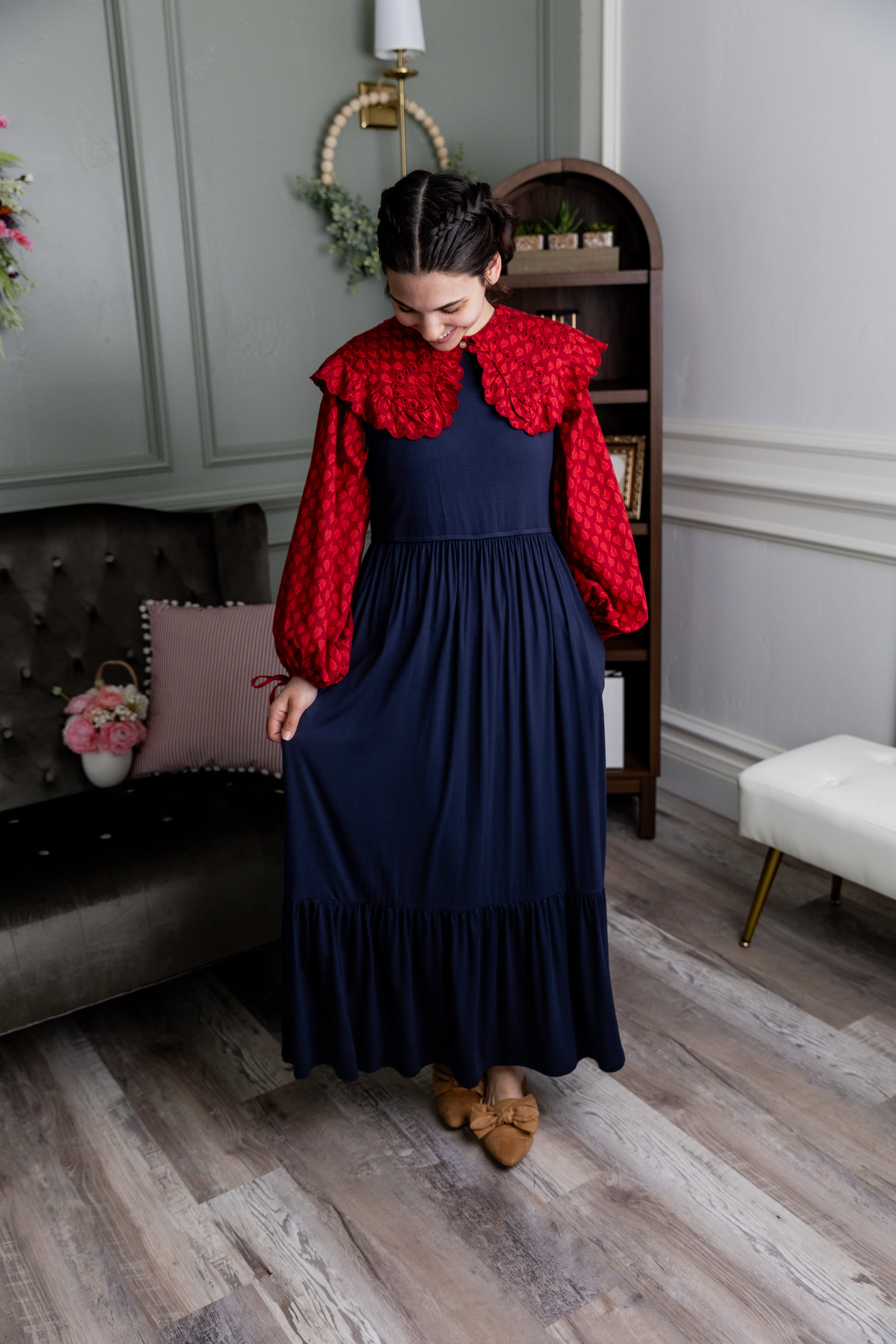 Riley Dress in Navy - Votecaris