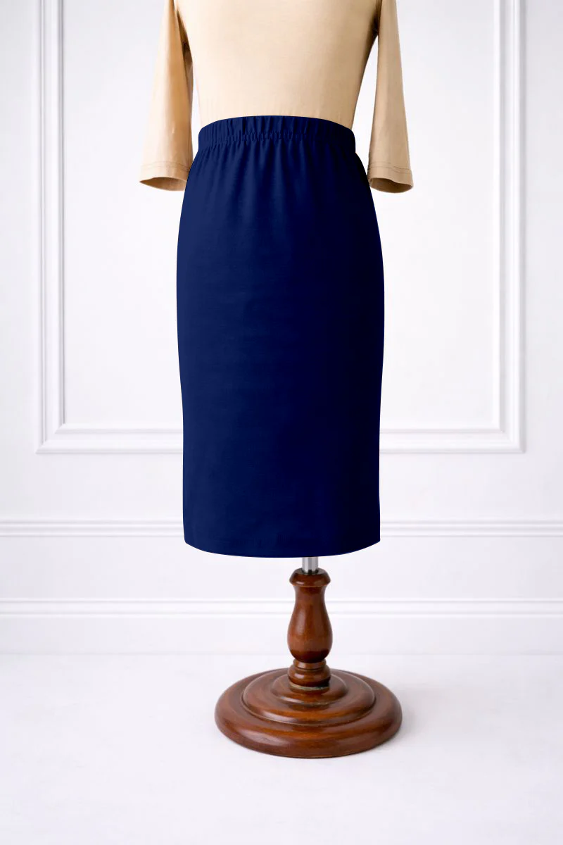Girls' Classic Midi Skirt in Dark Royal - Votecaris