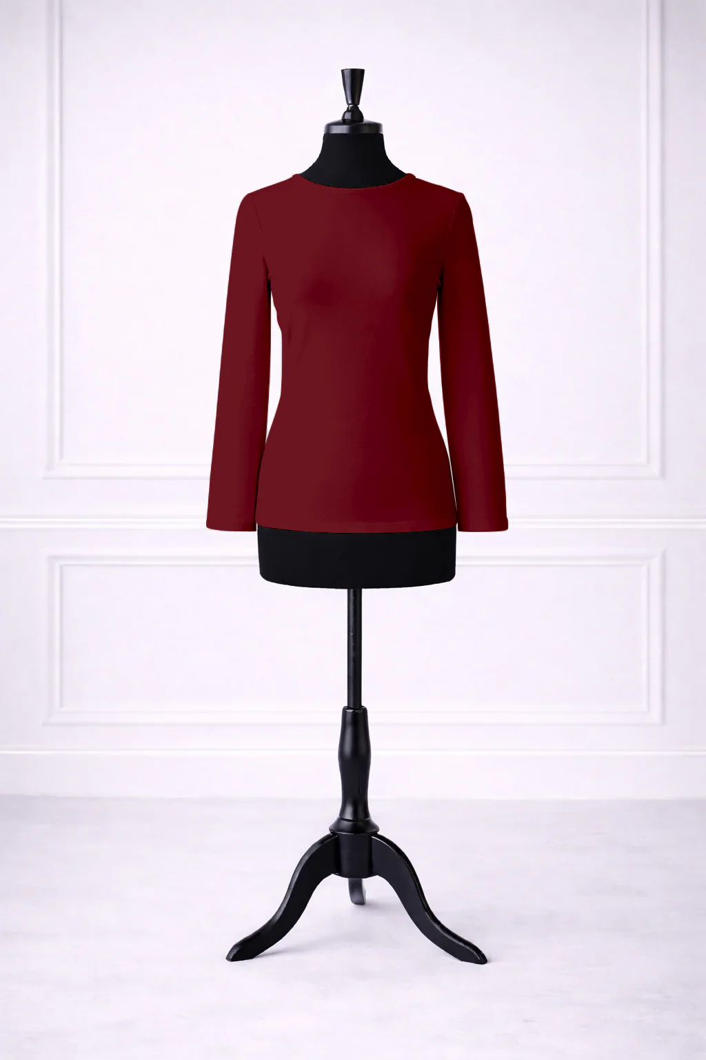 Essential Long Sleeve Tee in Brick Red - Votecaris