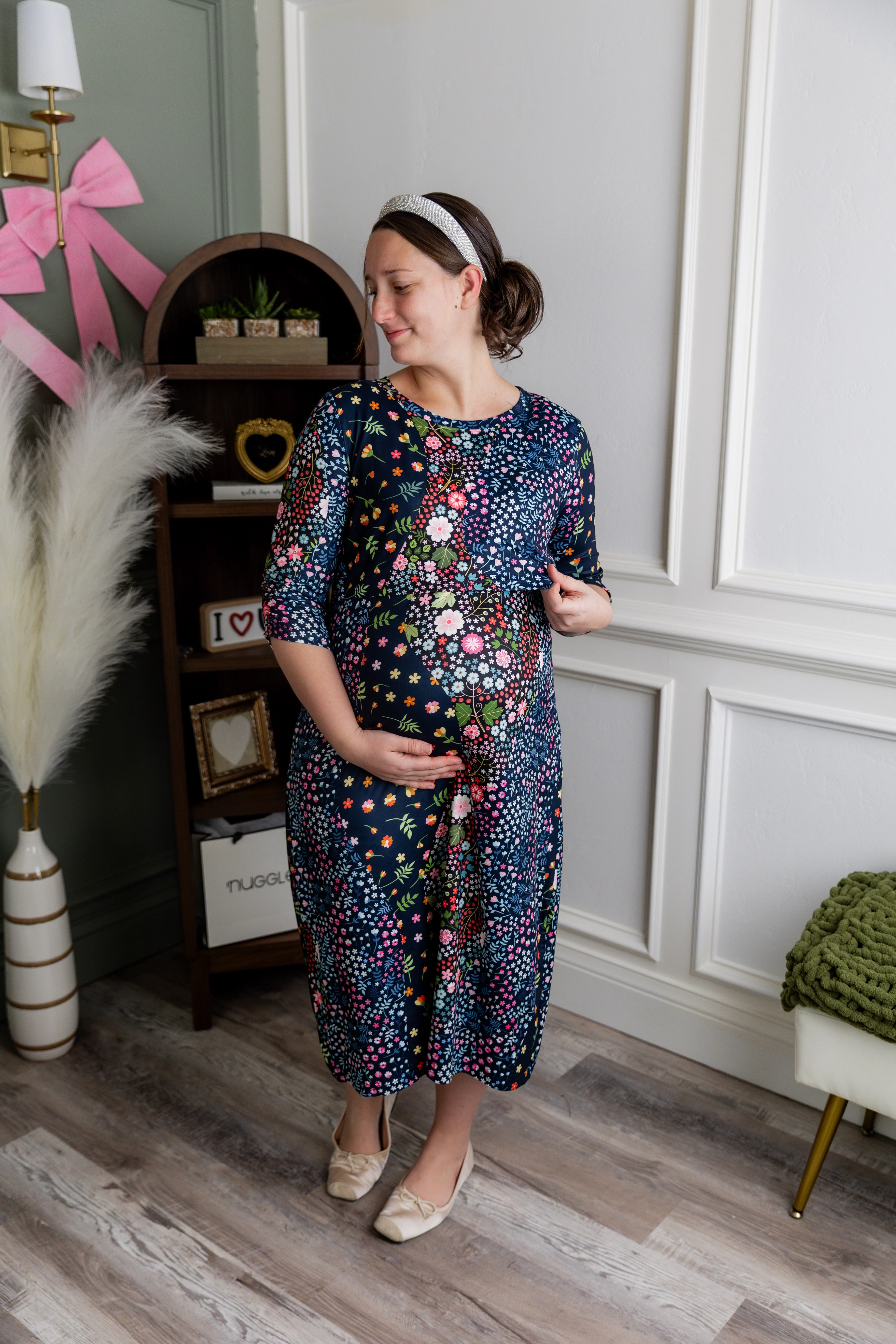 Nalani Nursing Dress in Star Garden - Votecaris
