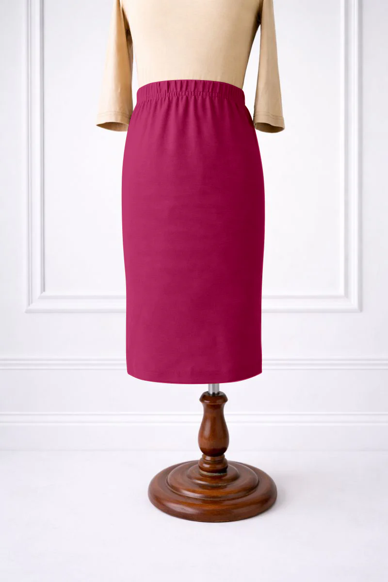 Girls' Classic Midi Skirt in Hot Pink - Votecaris
