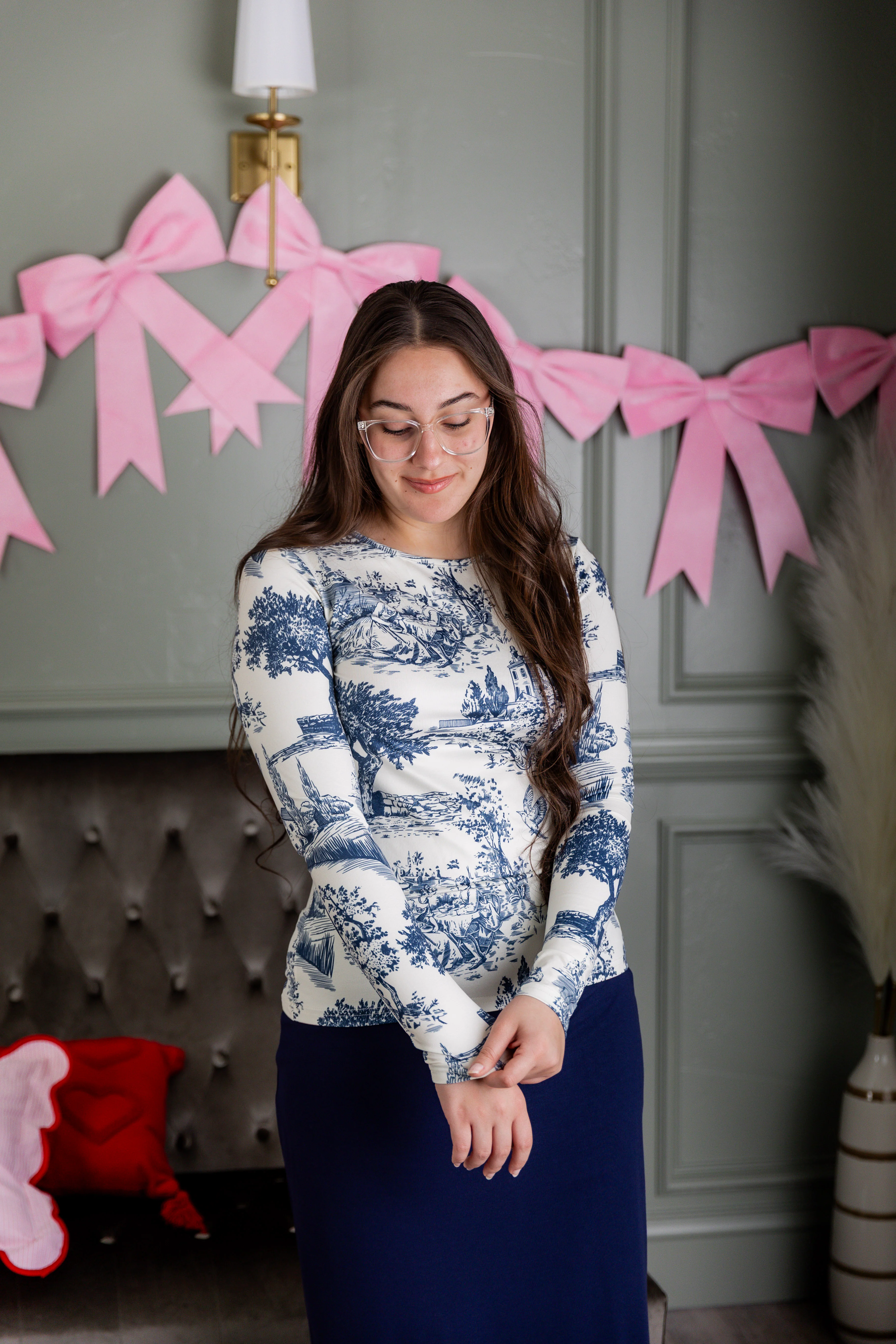 Essential Long Sleeve Tee in Storybook Stroll - Votecaris