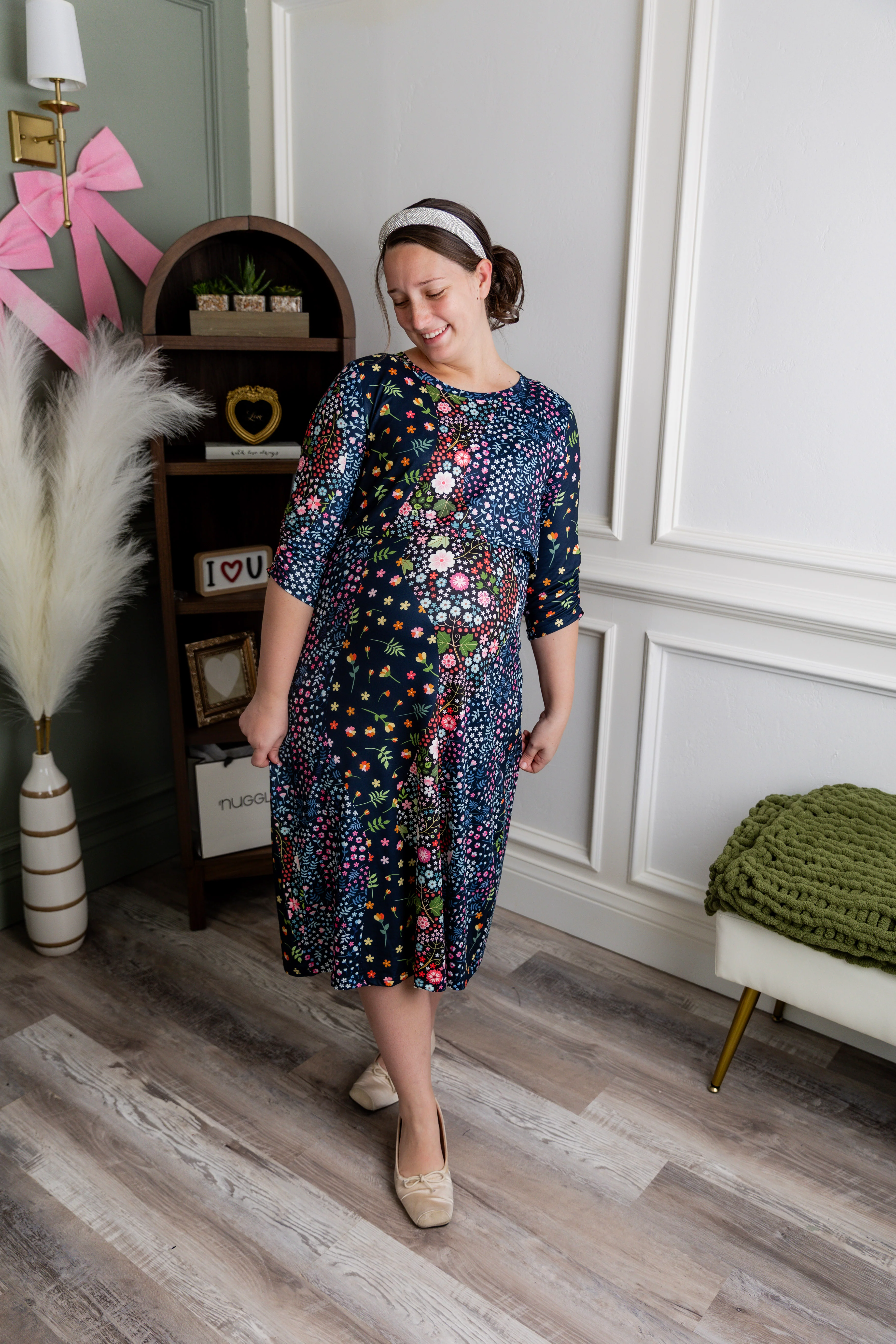 Nalani Nursing Dress in Star Garden - Votecaris