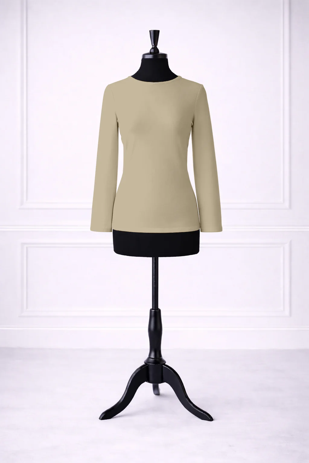 Essential Long Sleeve Tee in Khaki - Votecaris