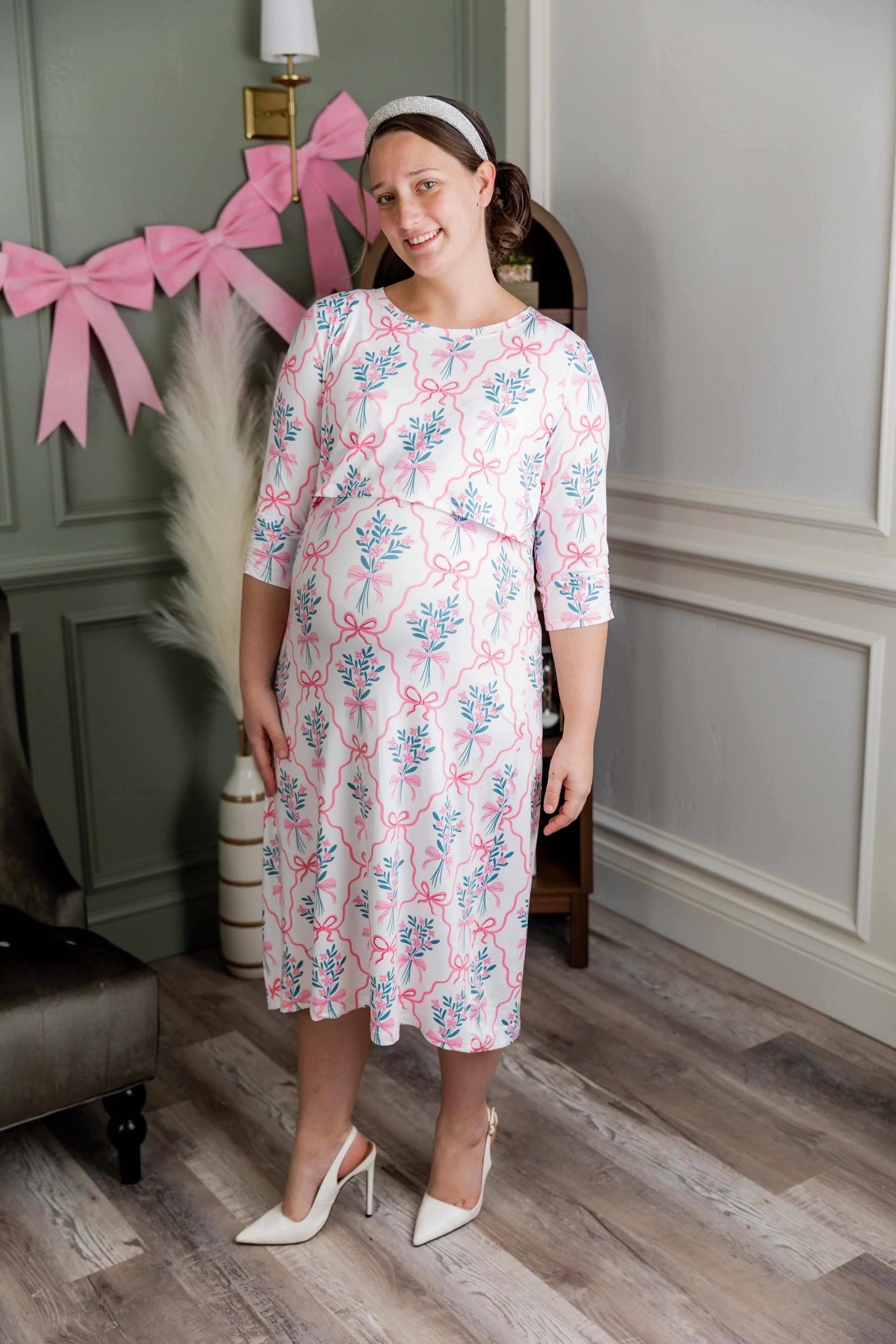 Nalani Nursing Dress in Pixie Petals - Votecaris