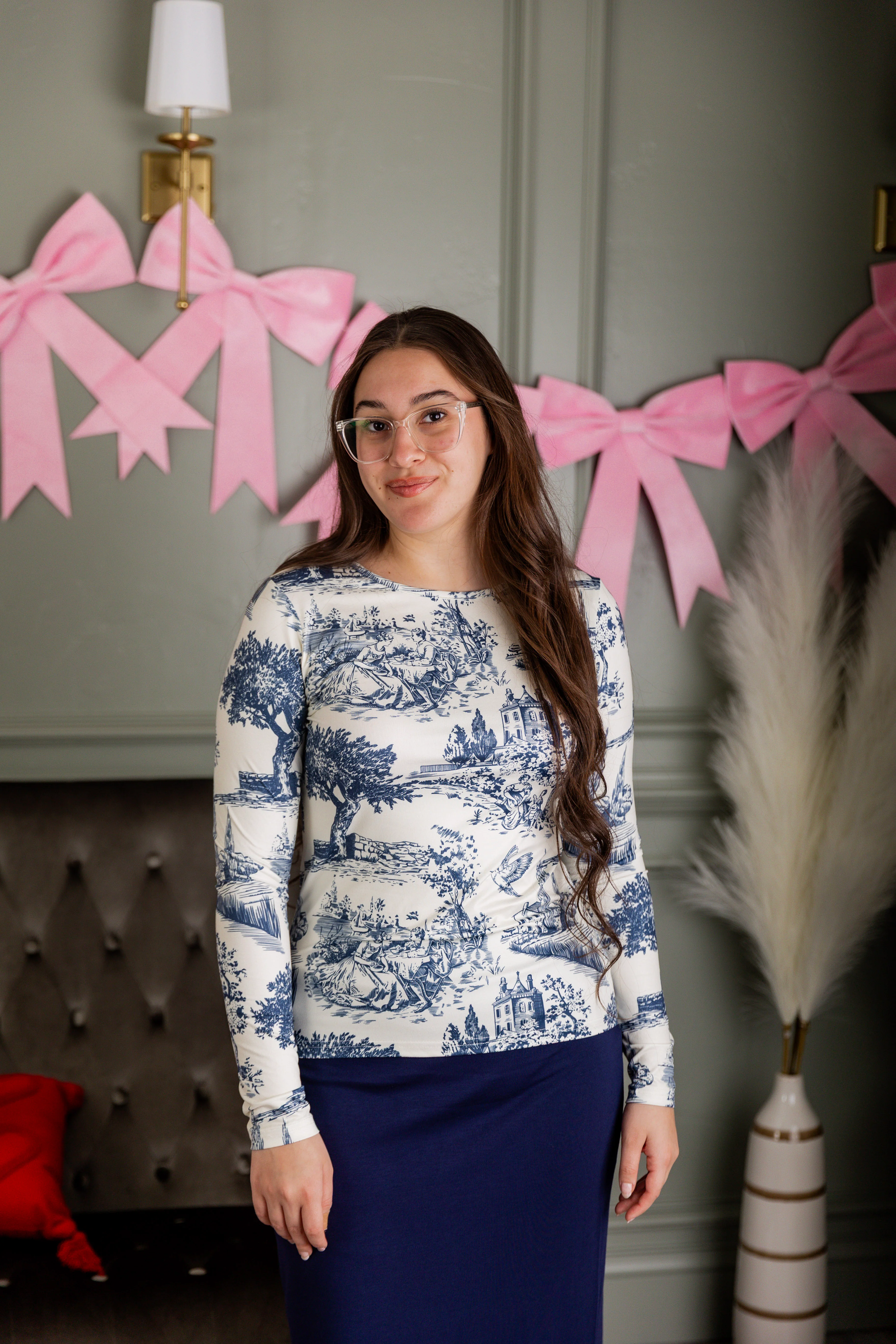 Essential Long Sleeve Tee in Storybook Stroll - Votecaris