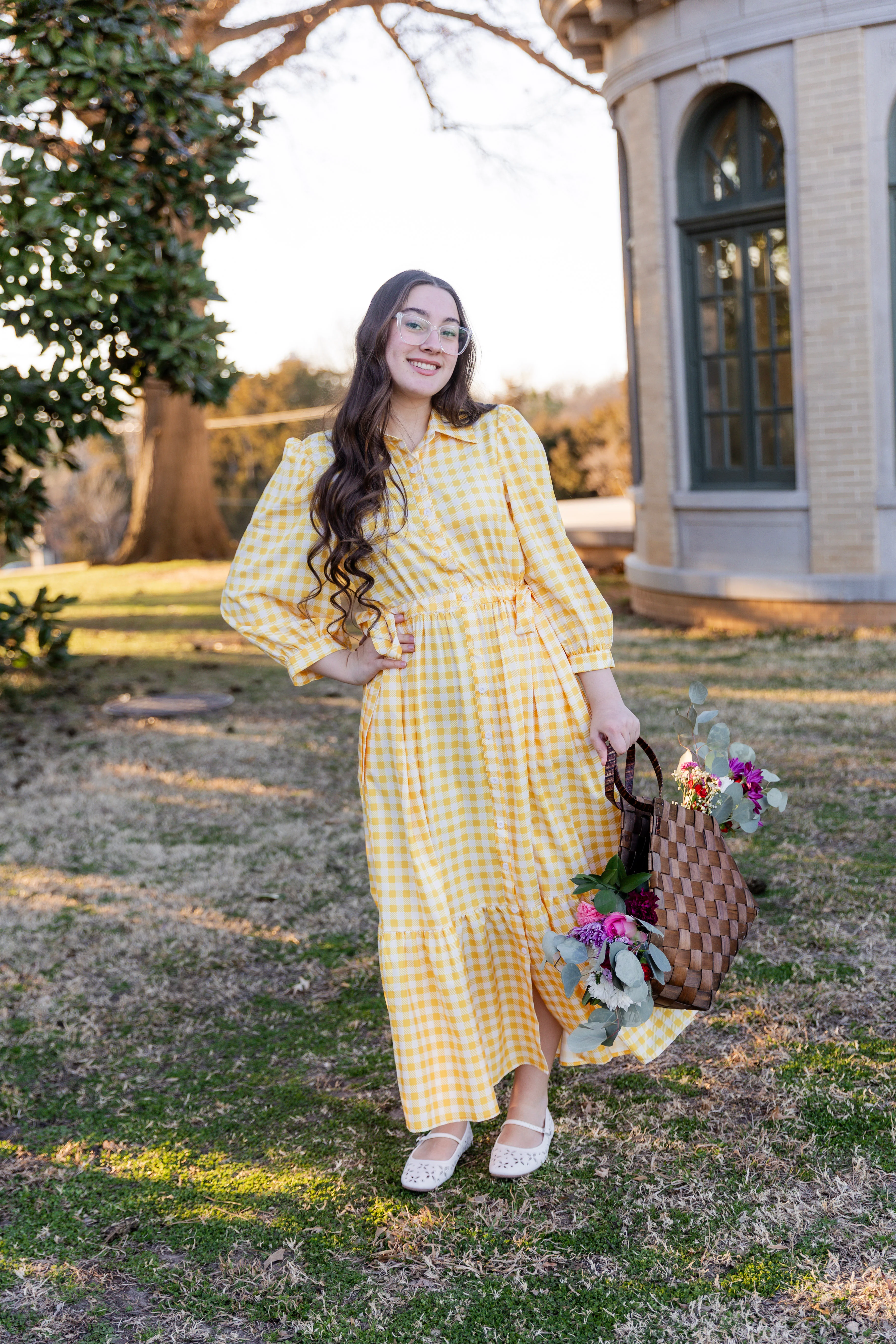 Leila Dress in Sunshine Check - Votecaris