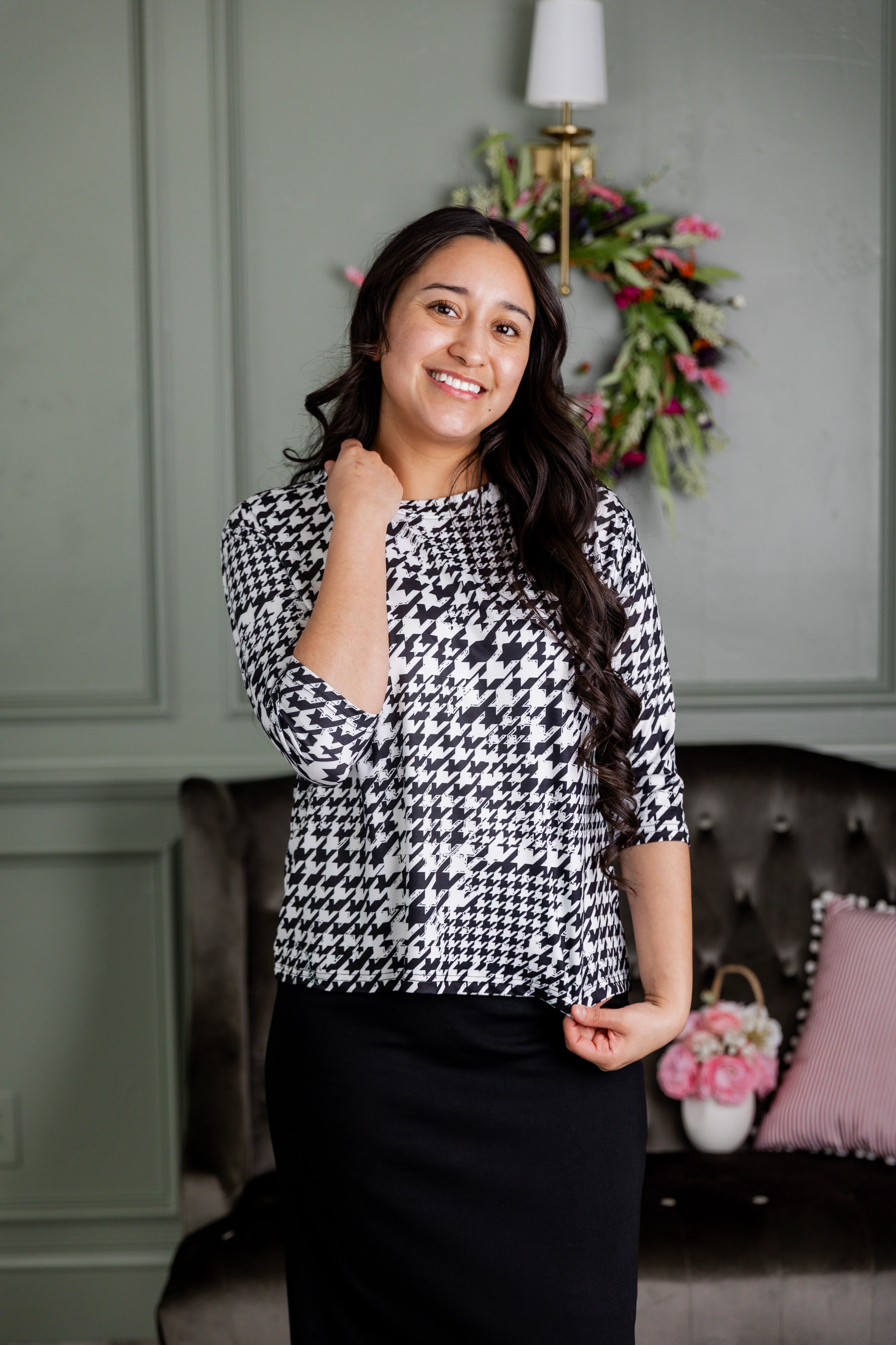 Lucia Top in Classic Charmer - Votecaris