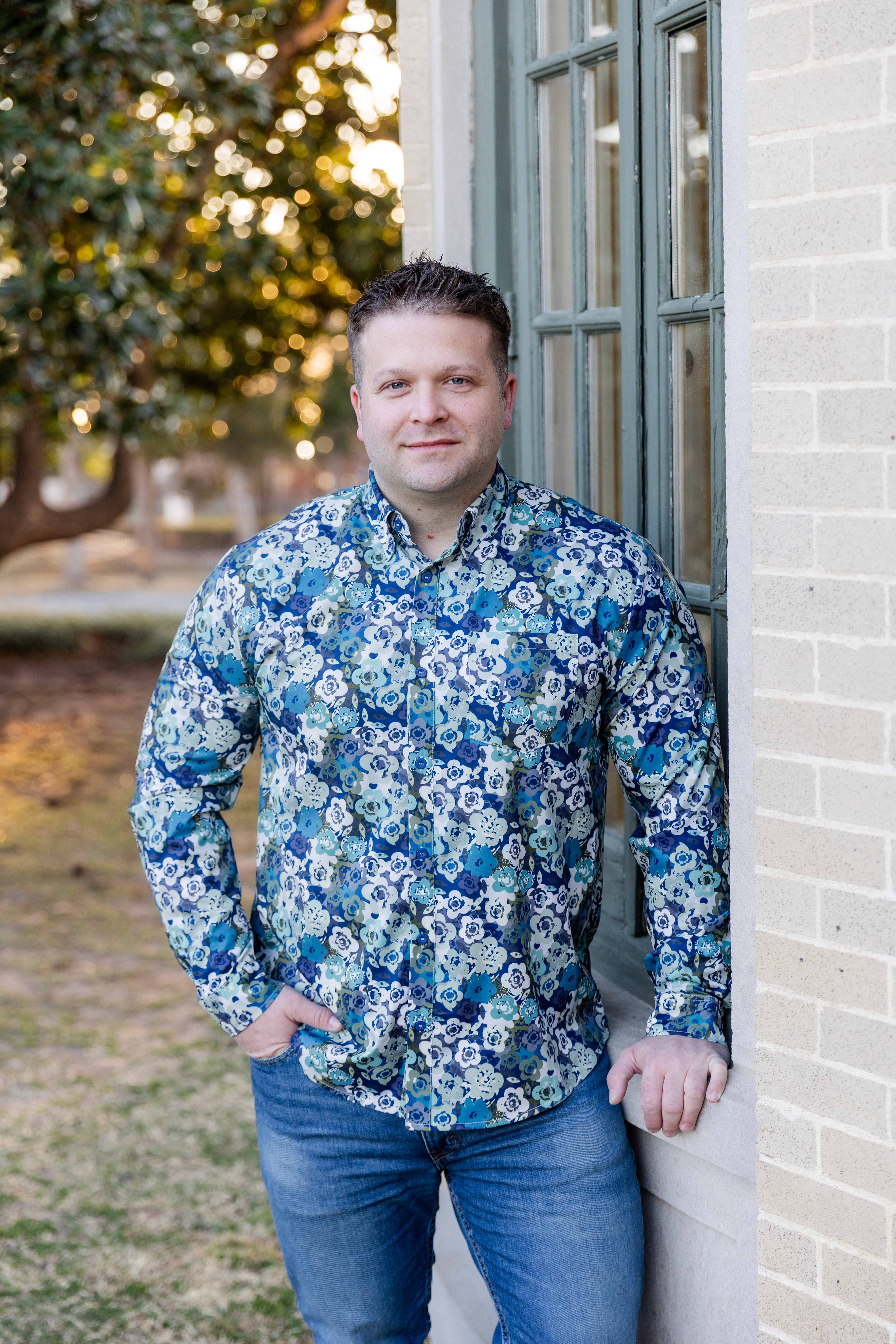 Men's Button Down Shirt in Storm Brush - Votecaris