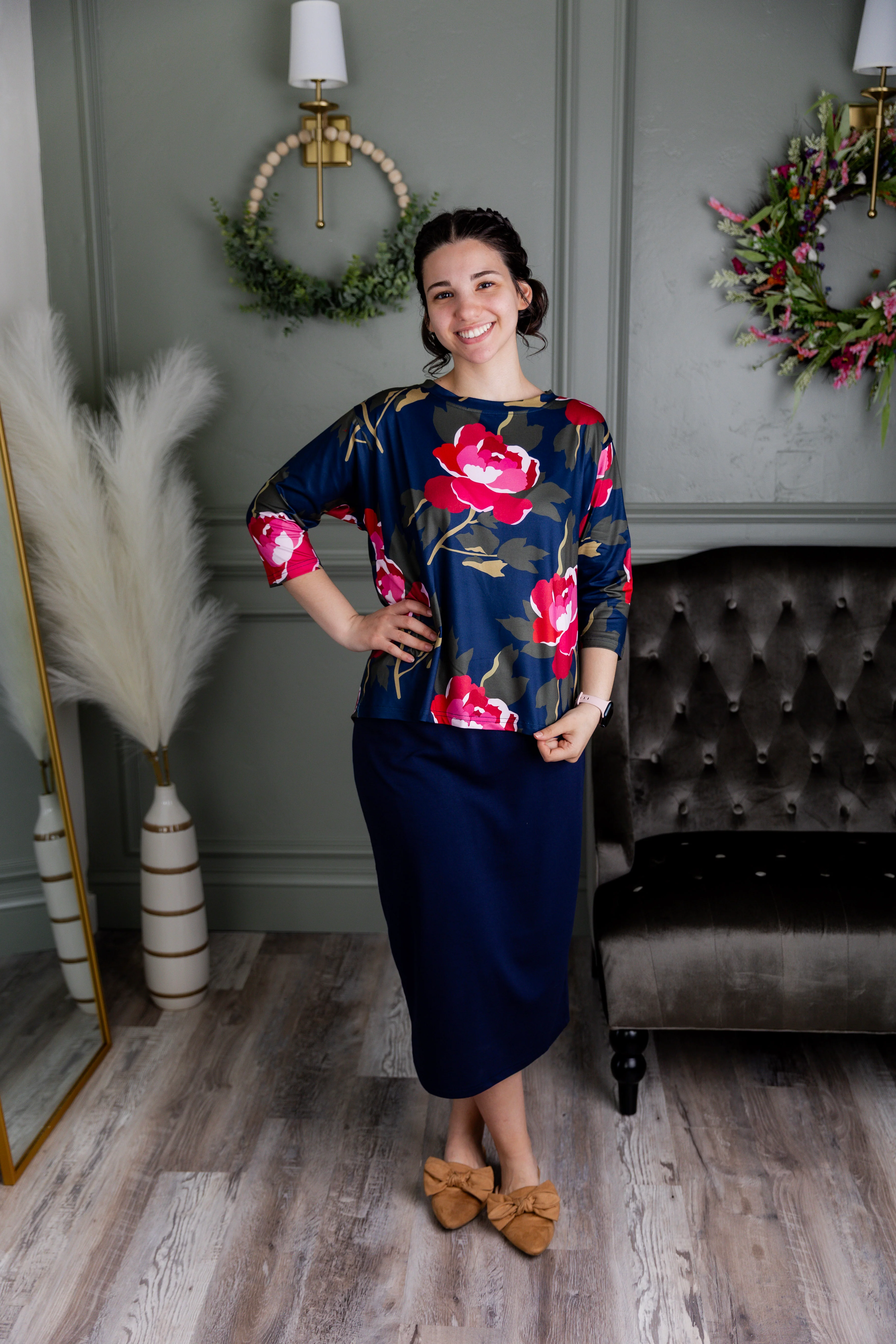 Lucia Top in Rosewood Nights - Votecaris