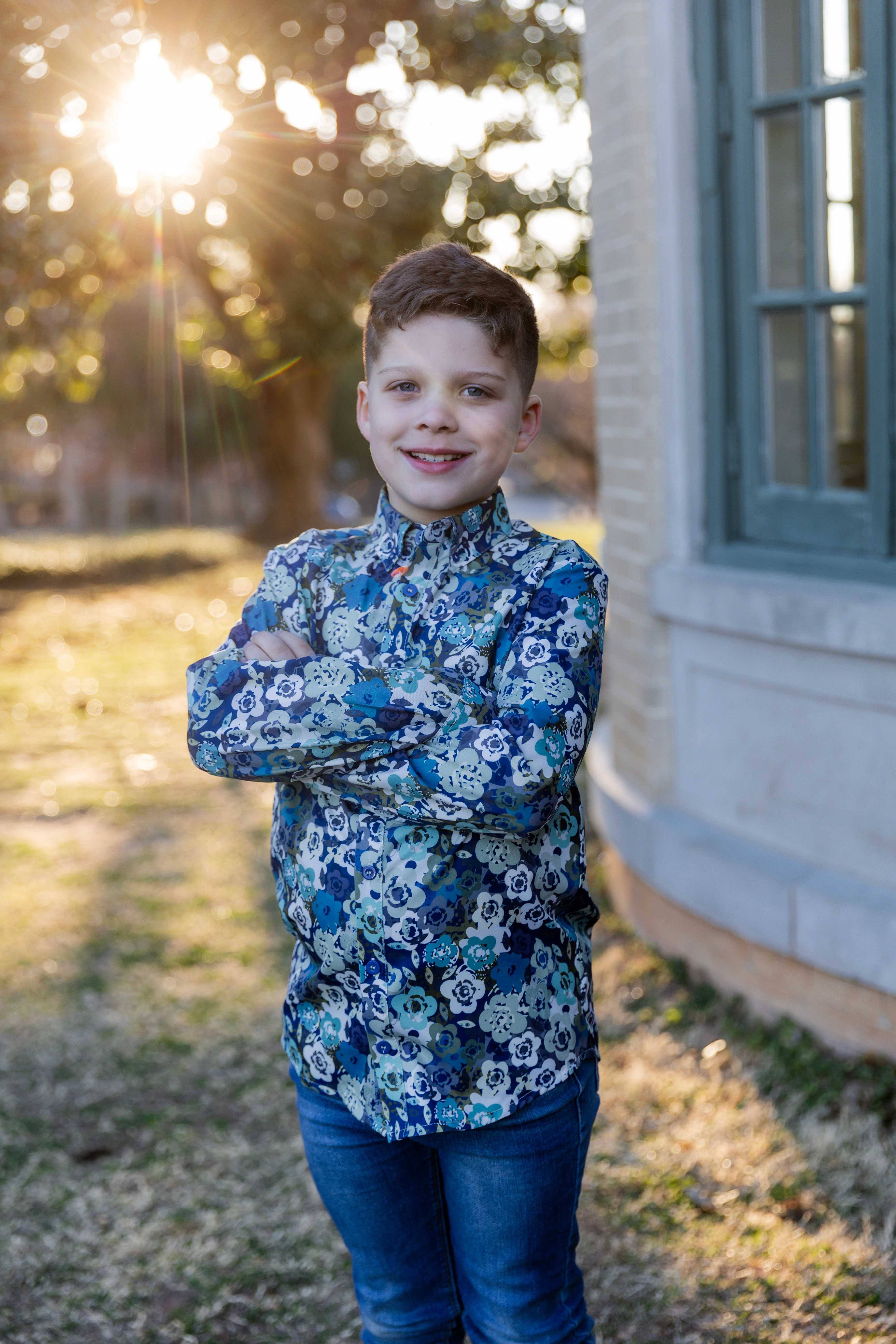 Boys' Button Down Shirt in Storm Brush - Votecaris