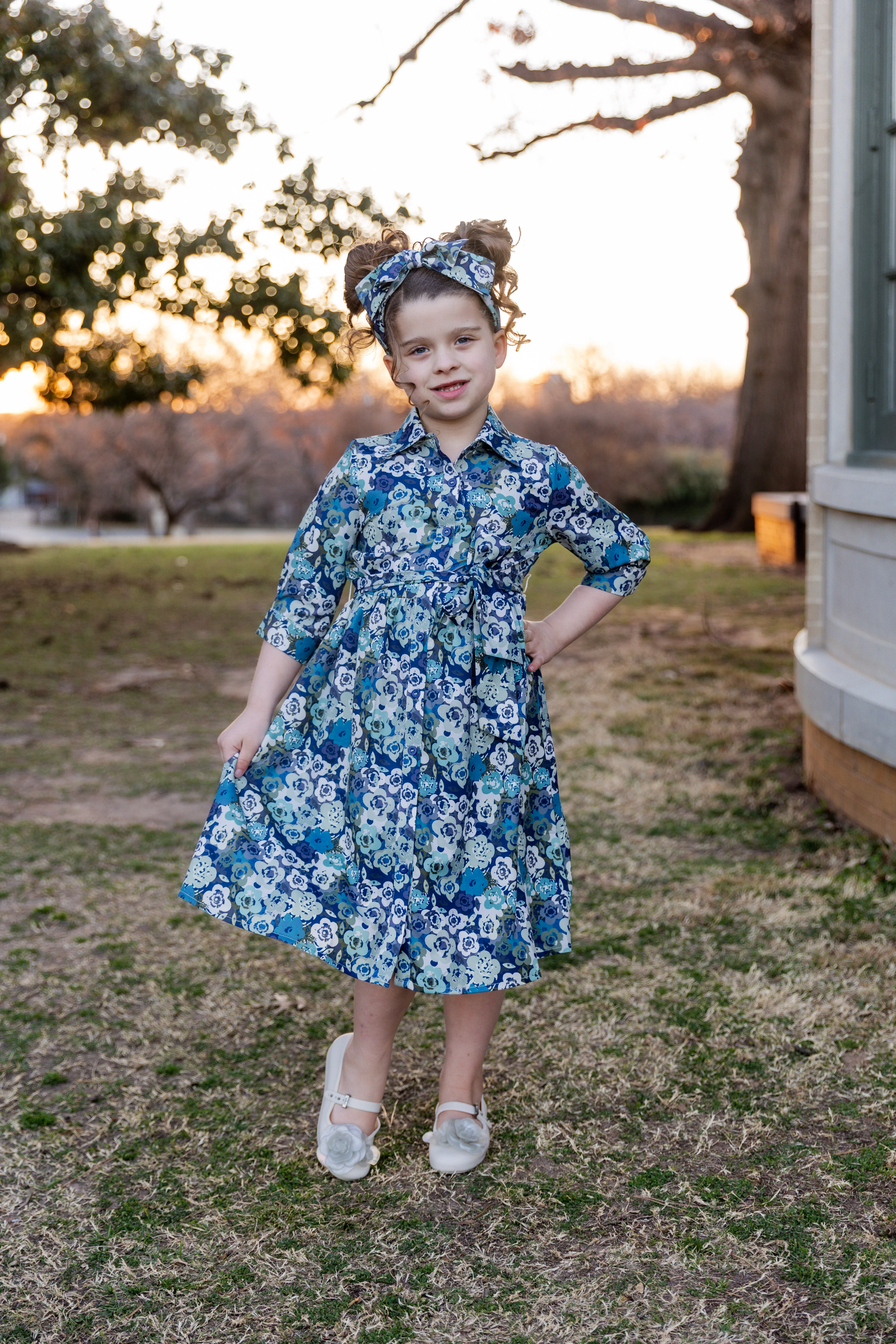Girls' Rachel Dress in Storm Brush - Votecaris